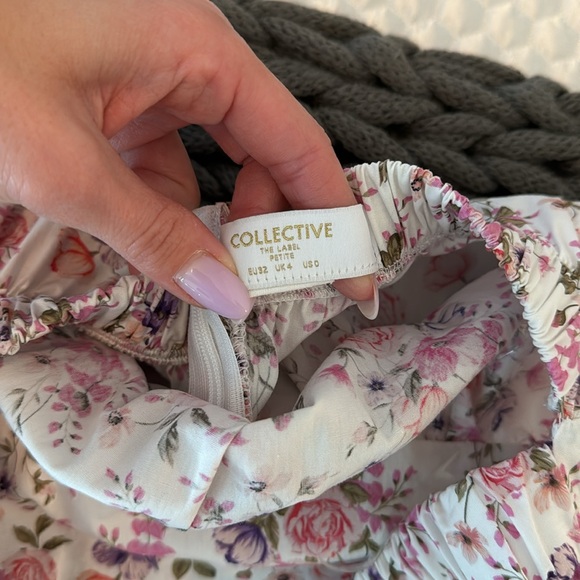 Floral maxi dress Petite 👗 US 0 Collective The Label Petite open back pink - Picture 11 of 11